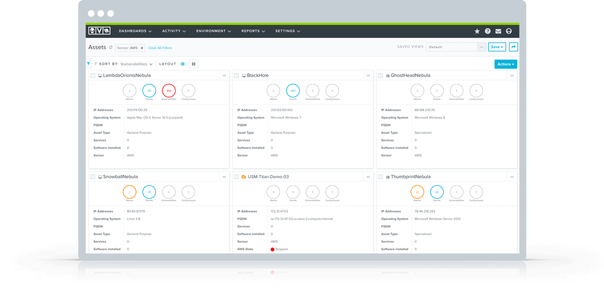 Correlate Asset Info with Threat & Vulnerability Data
